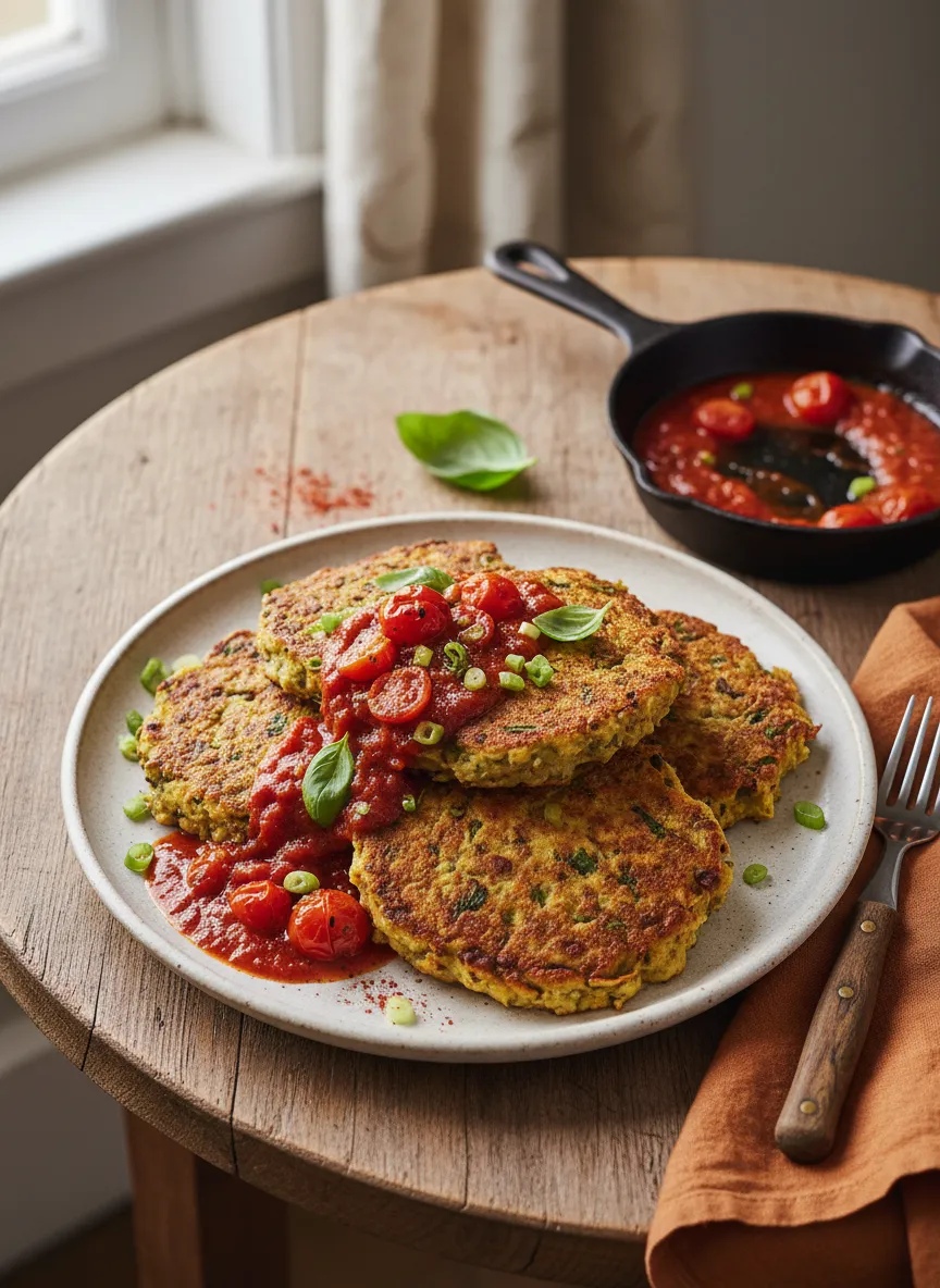 Tortitas saladas de alubias rojas