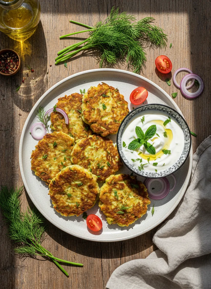 Tortitas saladas de mijo y calabacín