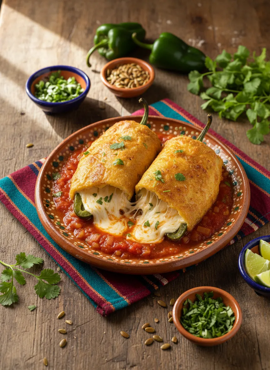 Chiles rellenos mexicanos