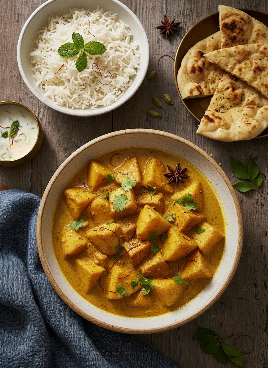 Curry indio de patata y tofu