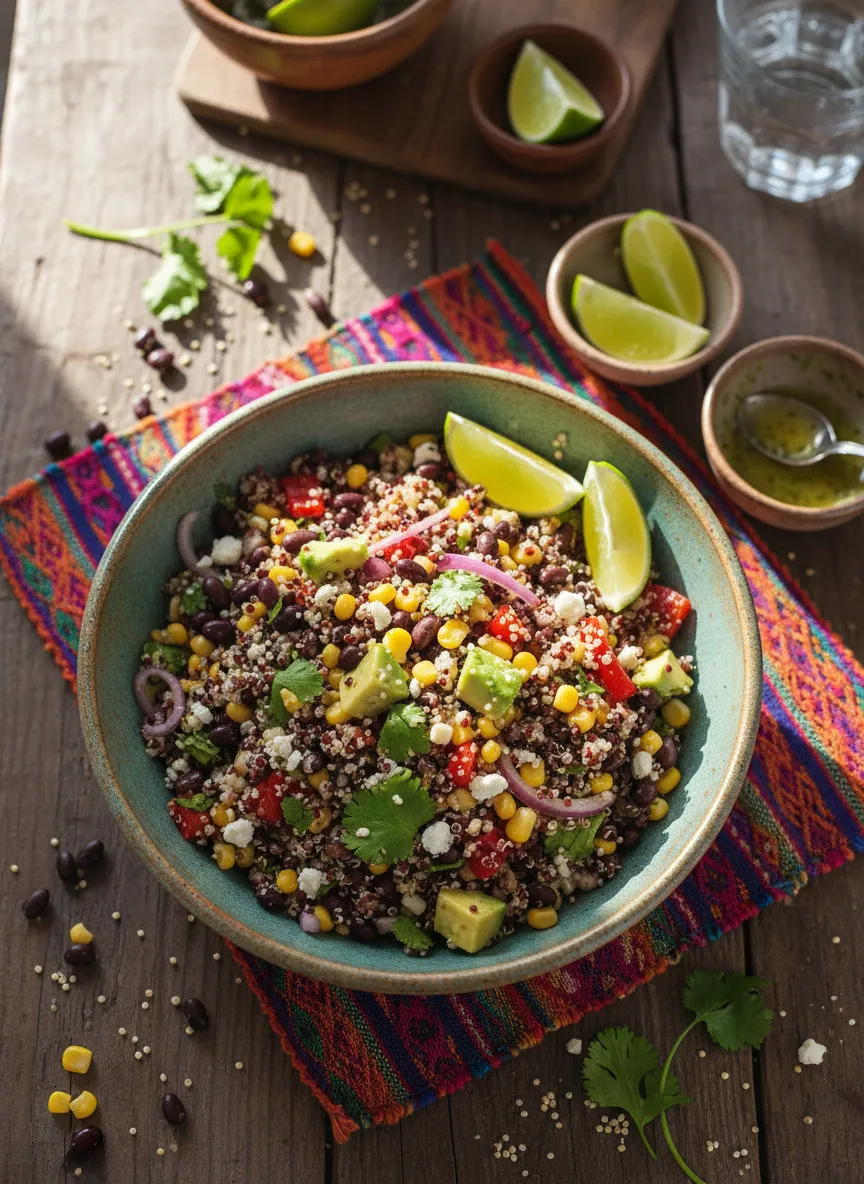 Ensalada Peruana de Quinoa y Judías Negras