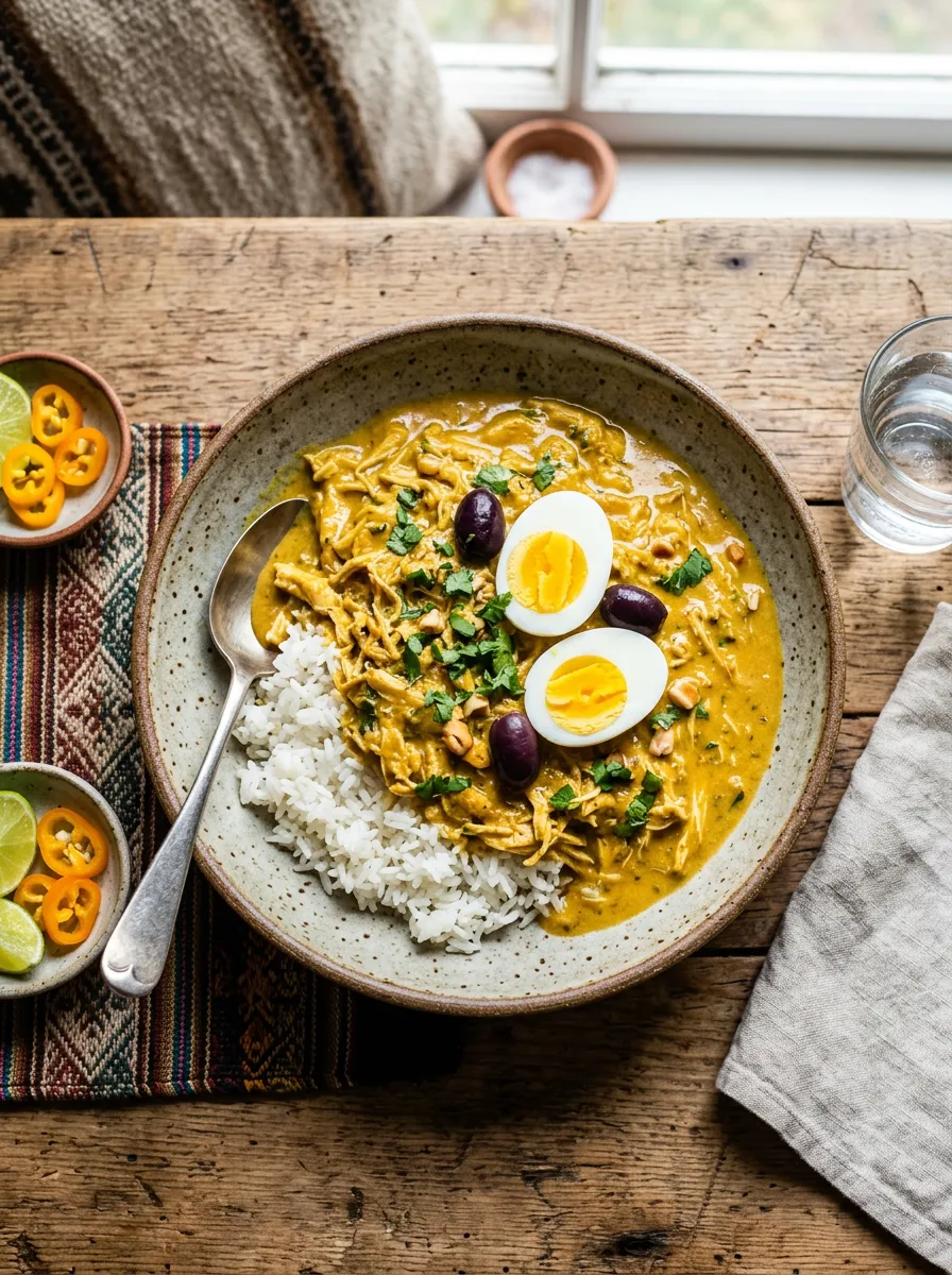 Ají de Gallina Peruano (Estofado Cremoso de Pollo)