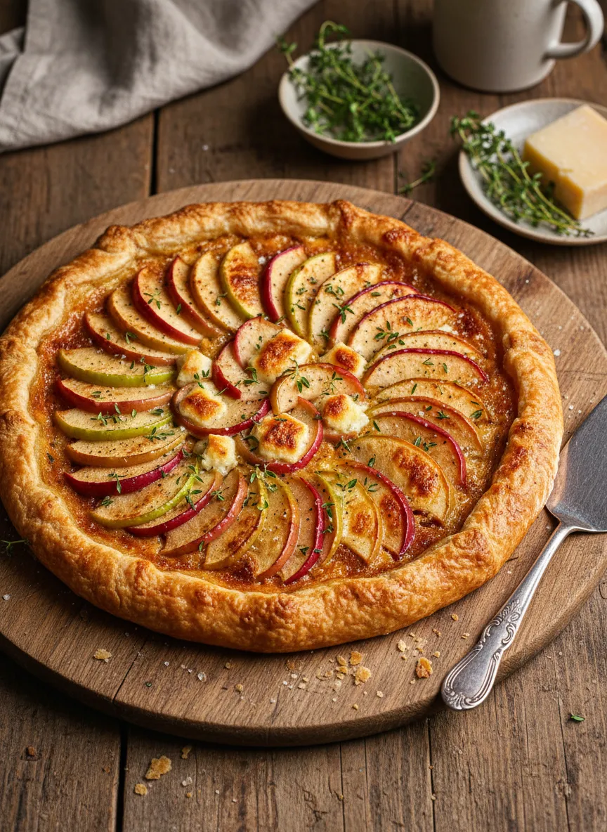 Tarta suiza de Gruyère y manzana